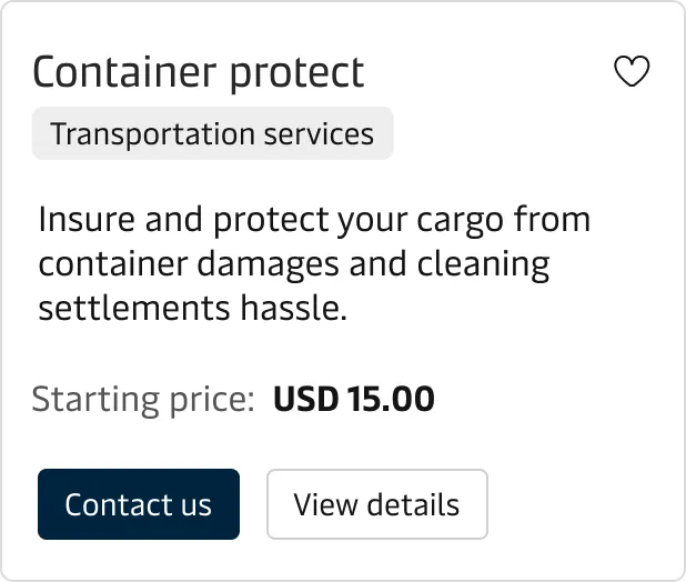 Place currency code before the amount when pricing services.