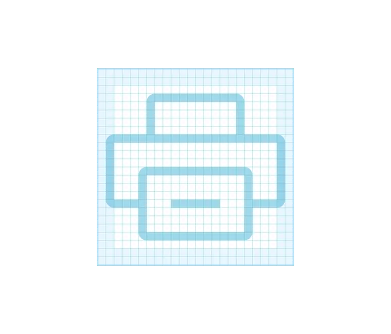 Example of an icon, taking the safe area into use.