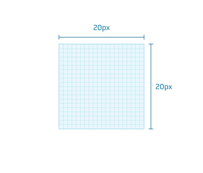 20 pixel canvas at 800% scale.