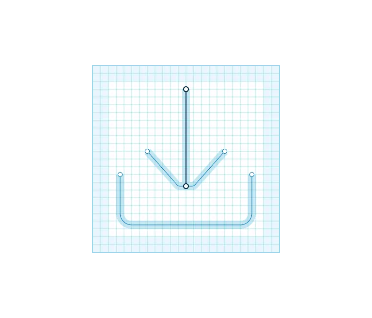 Example where it's necessary to use half pixels to centre align the icon.